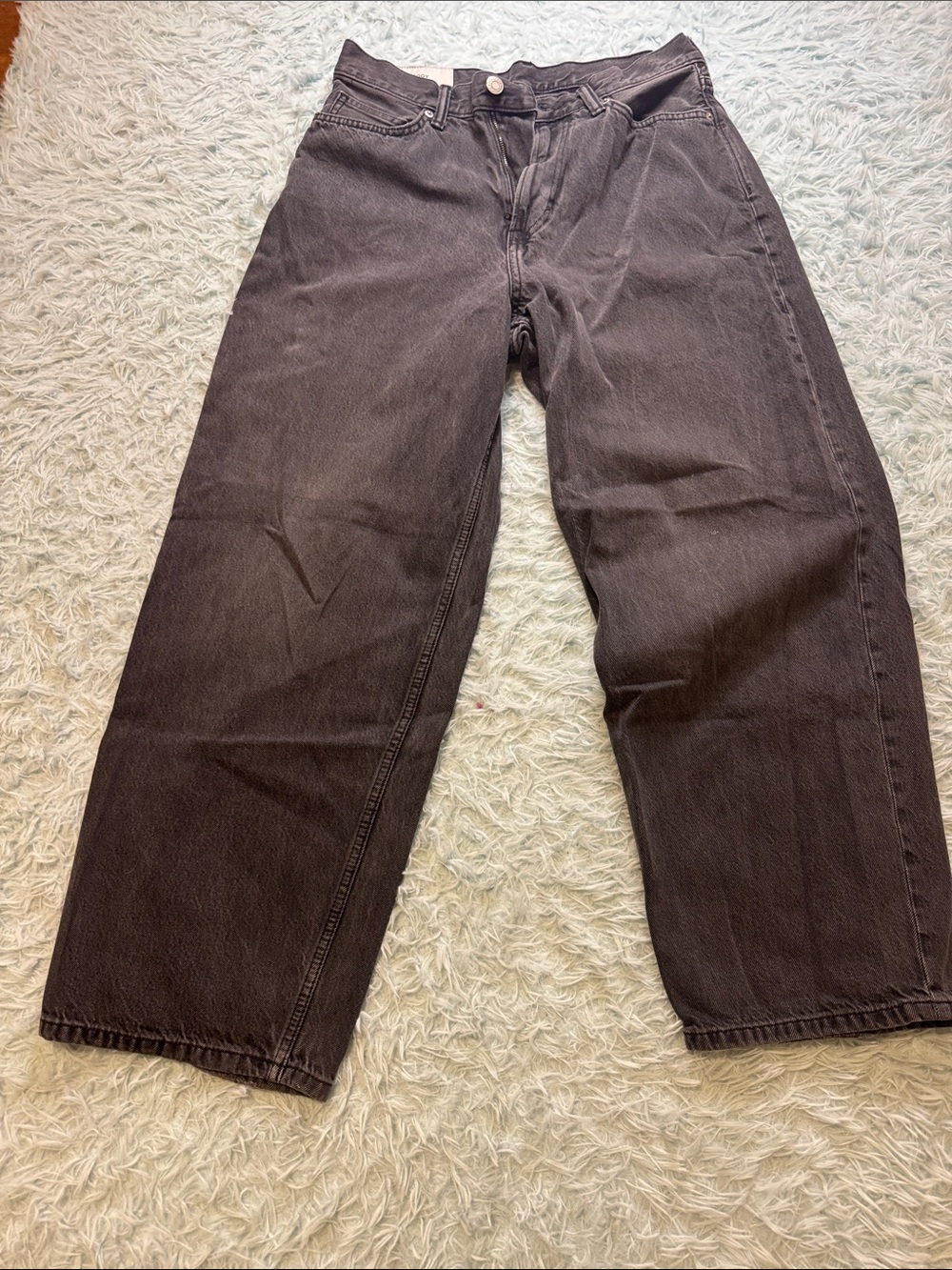 H&M Men's Dark Gray Wide-Leg Chinos baggy. 30x32